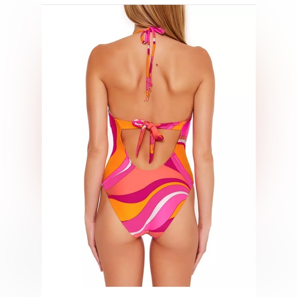 NWT TRINA TURK VIVID VISTA LAYERED HIGH LEG MALLIOT - Picture 5 of 12